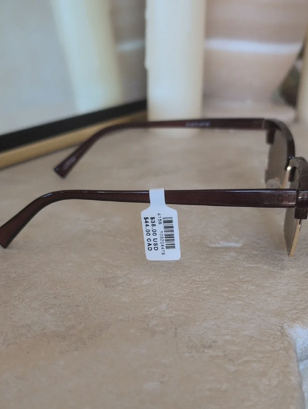 Anthropologie Elite Eyewear Brown Tortoiseshell Frame Sunglasses Gold Accents